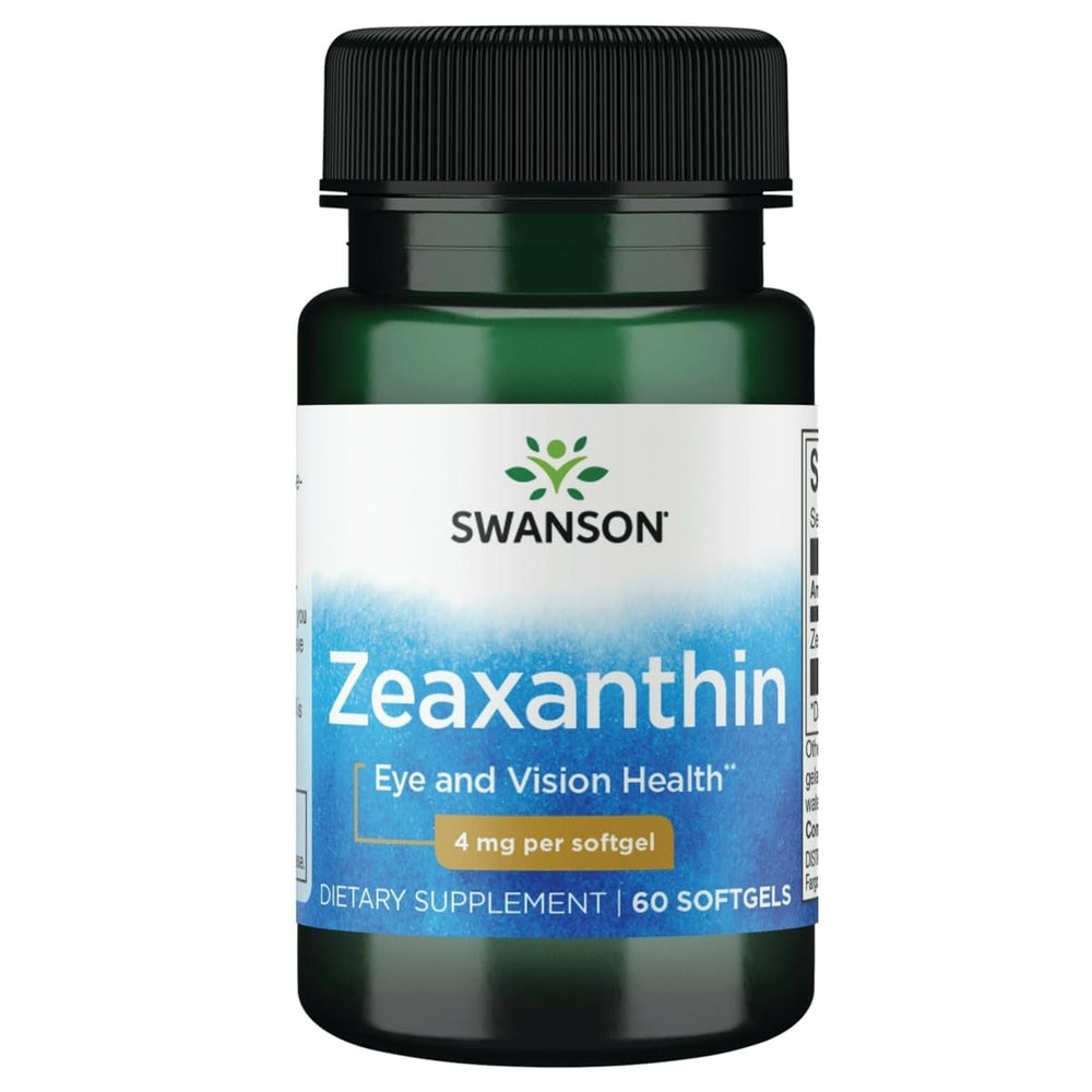 Swanson Zeaxanthin 4 mg bottle label