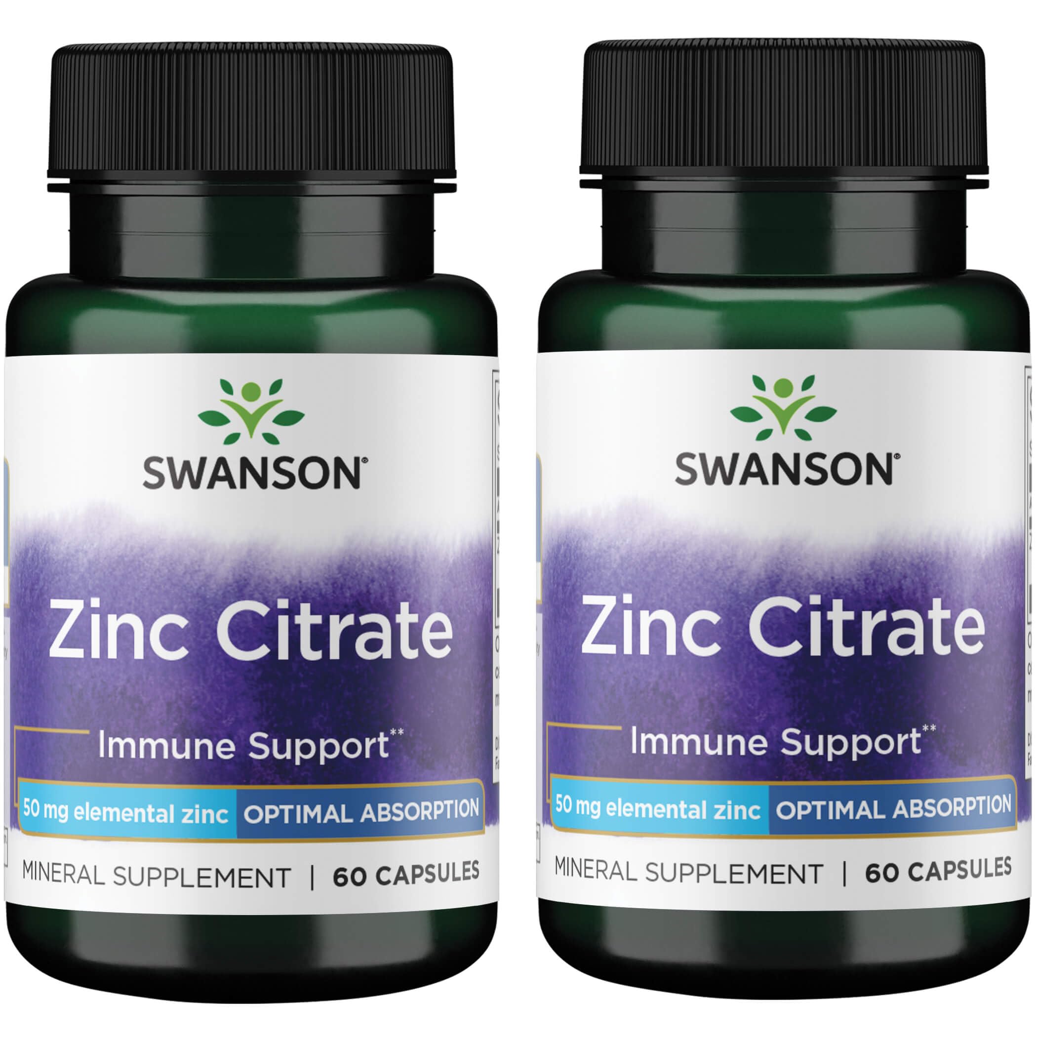 Swanson Zinc Citrate bottle label