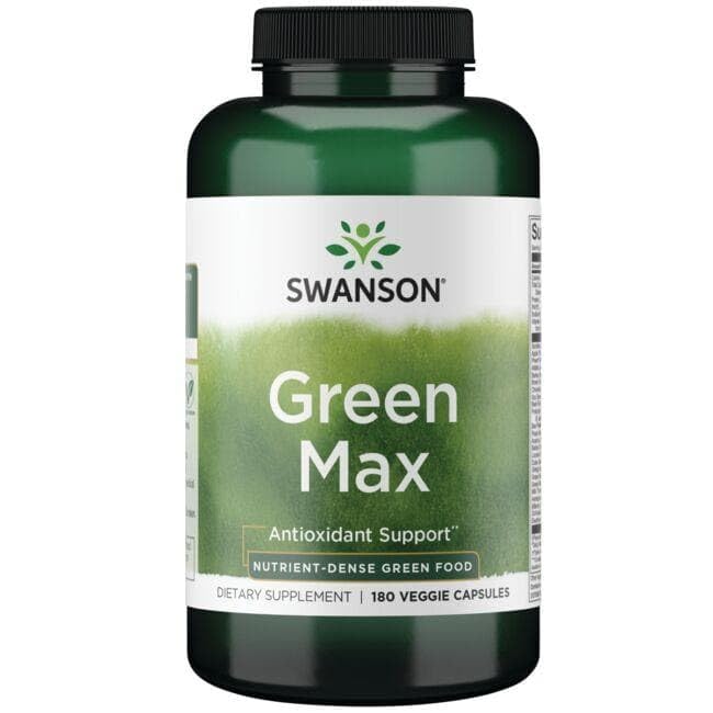 Swanson Greens Green MAX 180 Veg Caps packaging