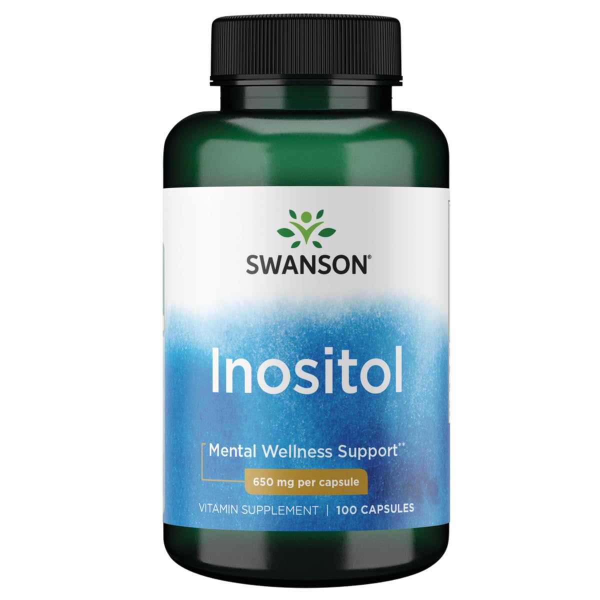 Swanson Inositol 650 mg bottle - 100 capsules
