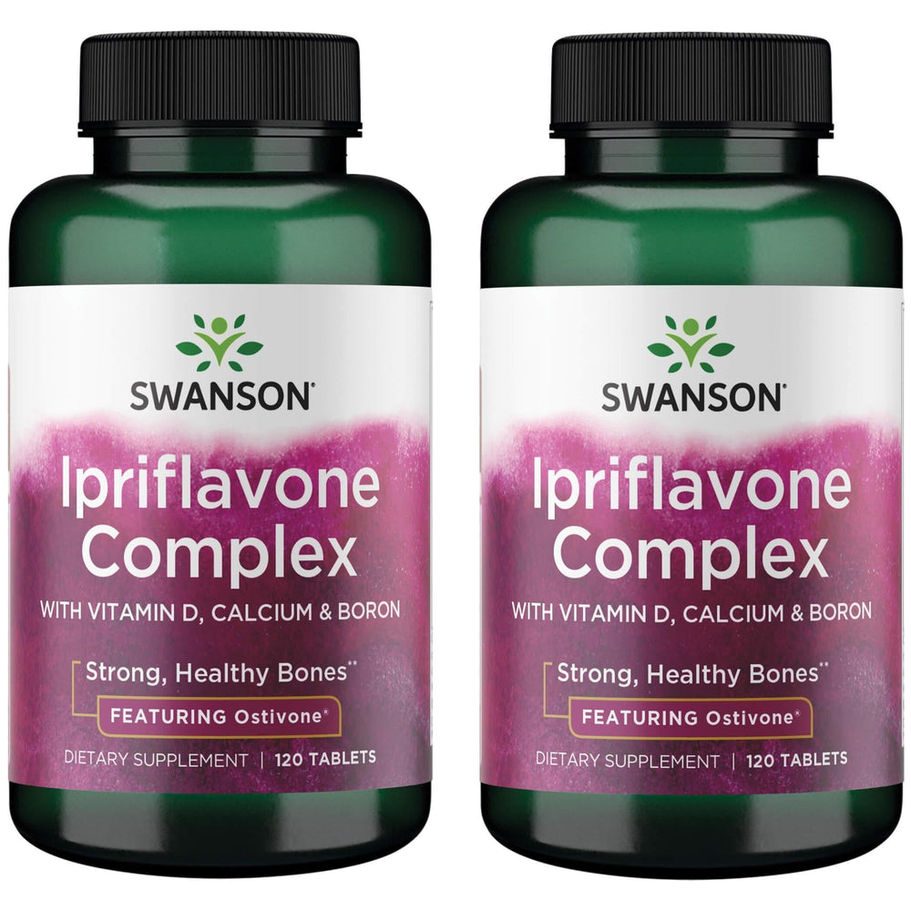 Bottle of Swanson Ipriflavone Complex with Ostivone 120 Tabs (2 Pack)