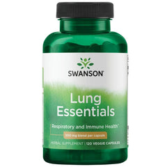 Swanson Lung Essentials 120 Veg Capsules bottle - front view