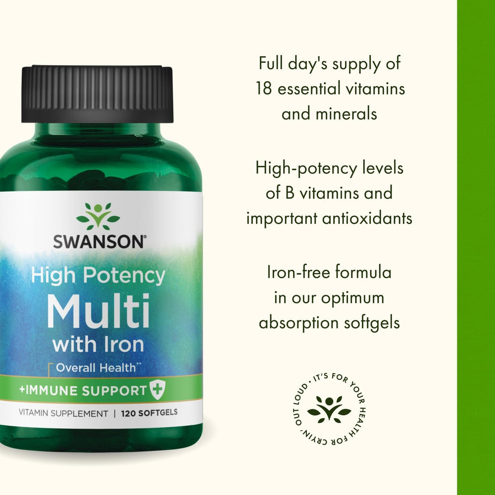 Full product view of Swanson Multi High Potency 120 Sgels