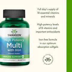 Full product view of Swanson Multi High Potency 120 Sgels