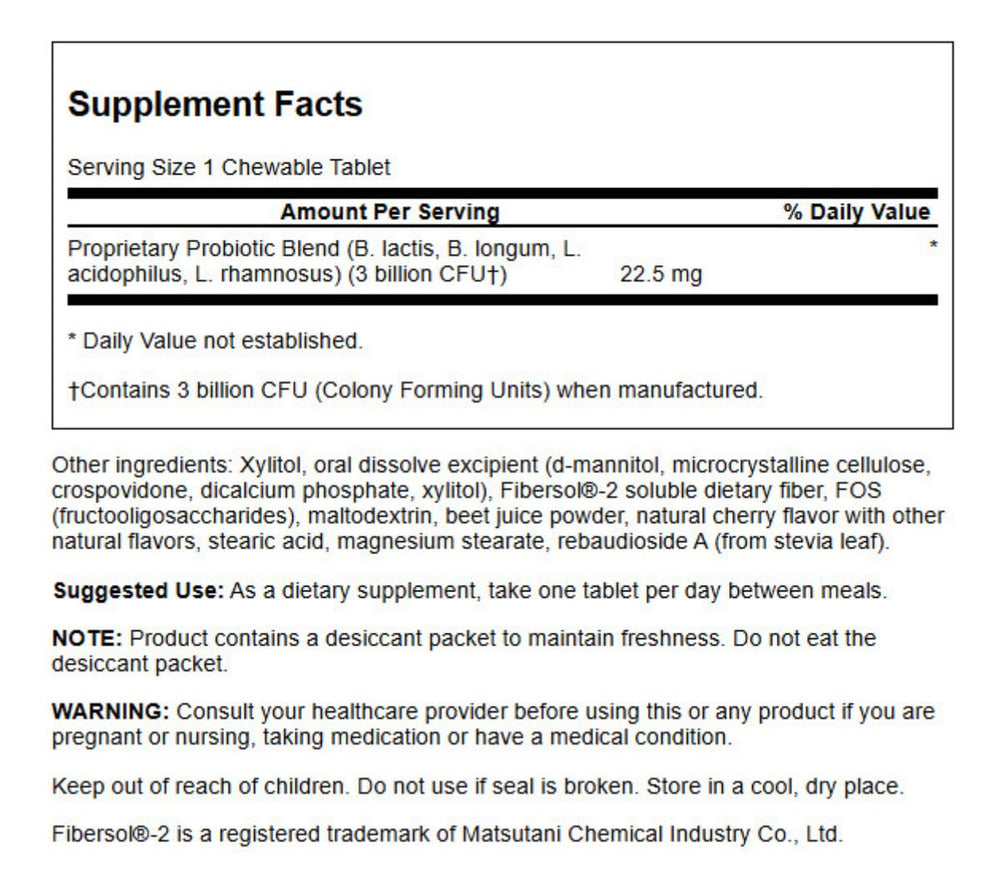 Vegan probiotic for children - packaging and bottle label
