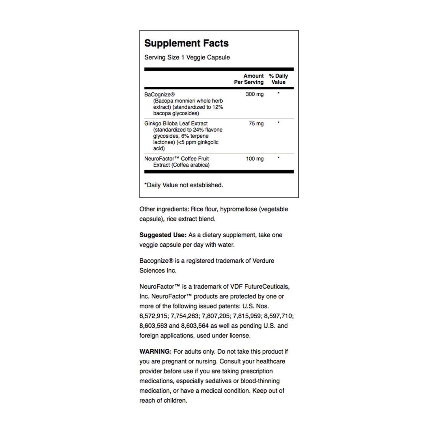 Ginkgo biloba ingredient for Brainpower