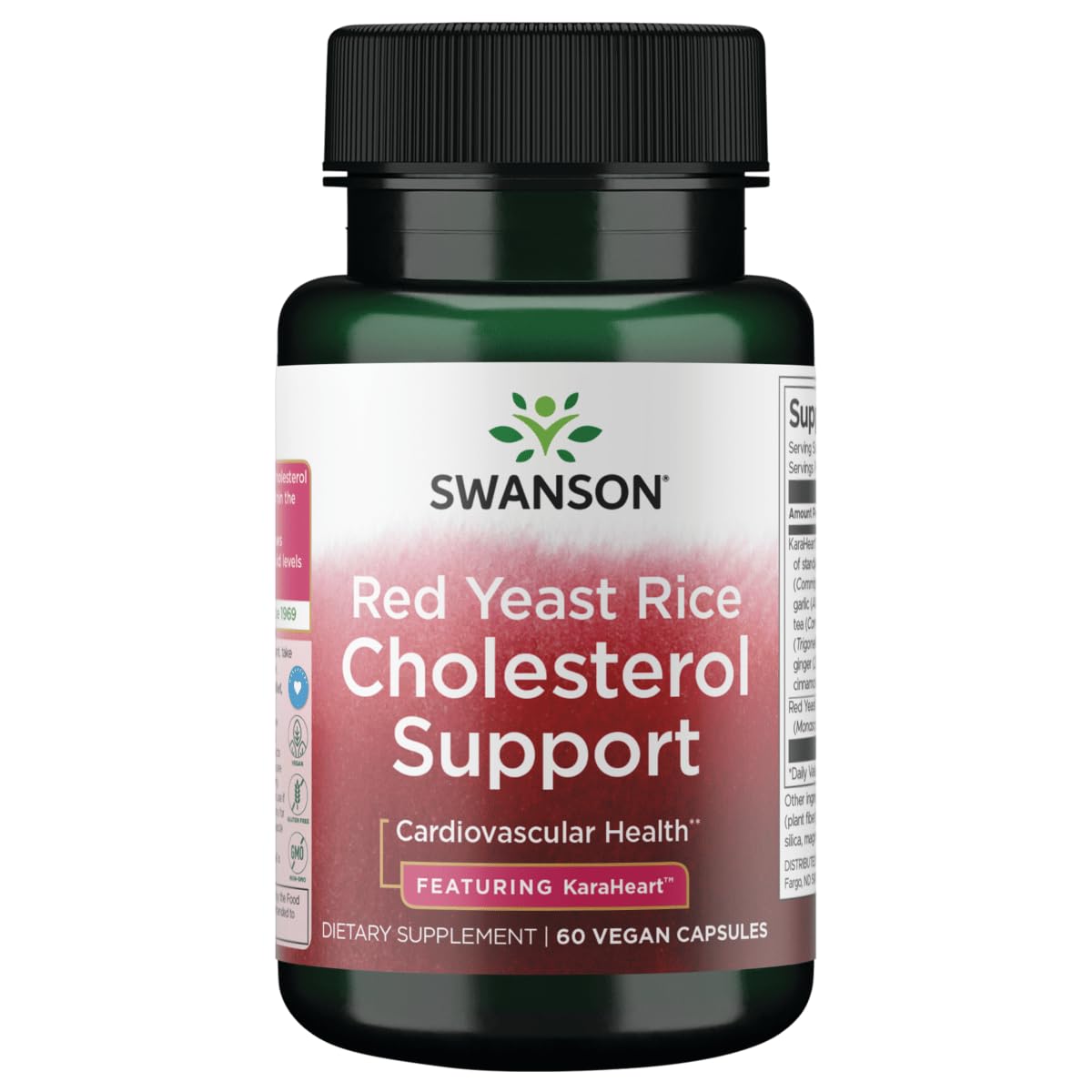 Swanson Red Yeast Rice Cholesterol Support bottle front view