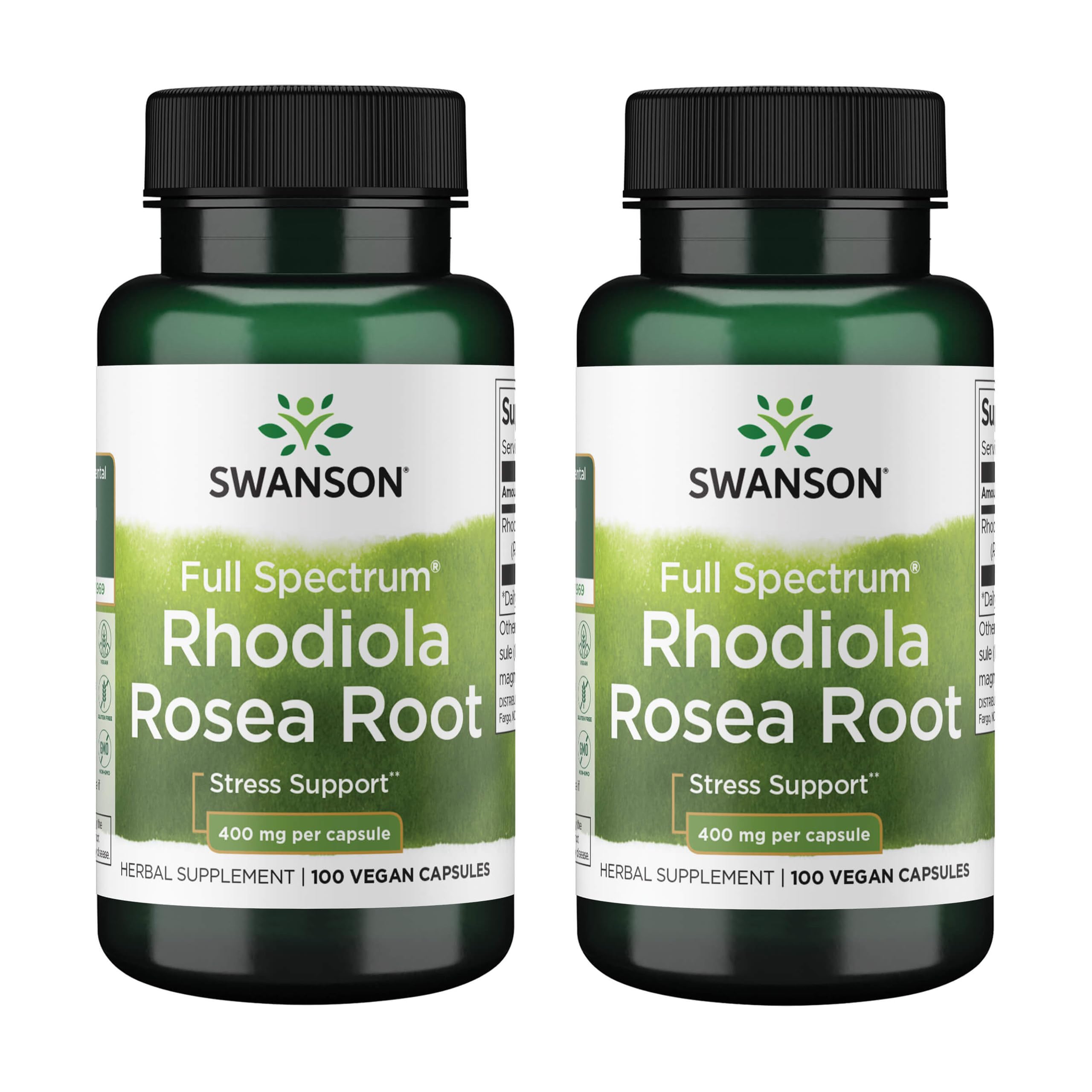Bottle of Swanson Rhodiola Rosea Root supplement