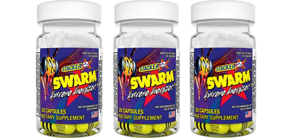 Swarm Extreme Energizer 20 Capsules Pack of 3 bottle front view