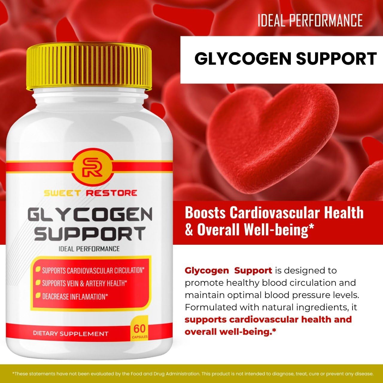 Opened bottle showing Sweet Restore capsules