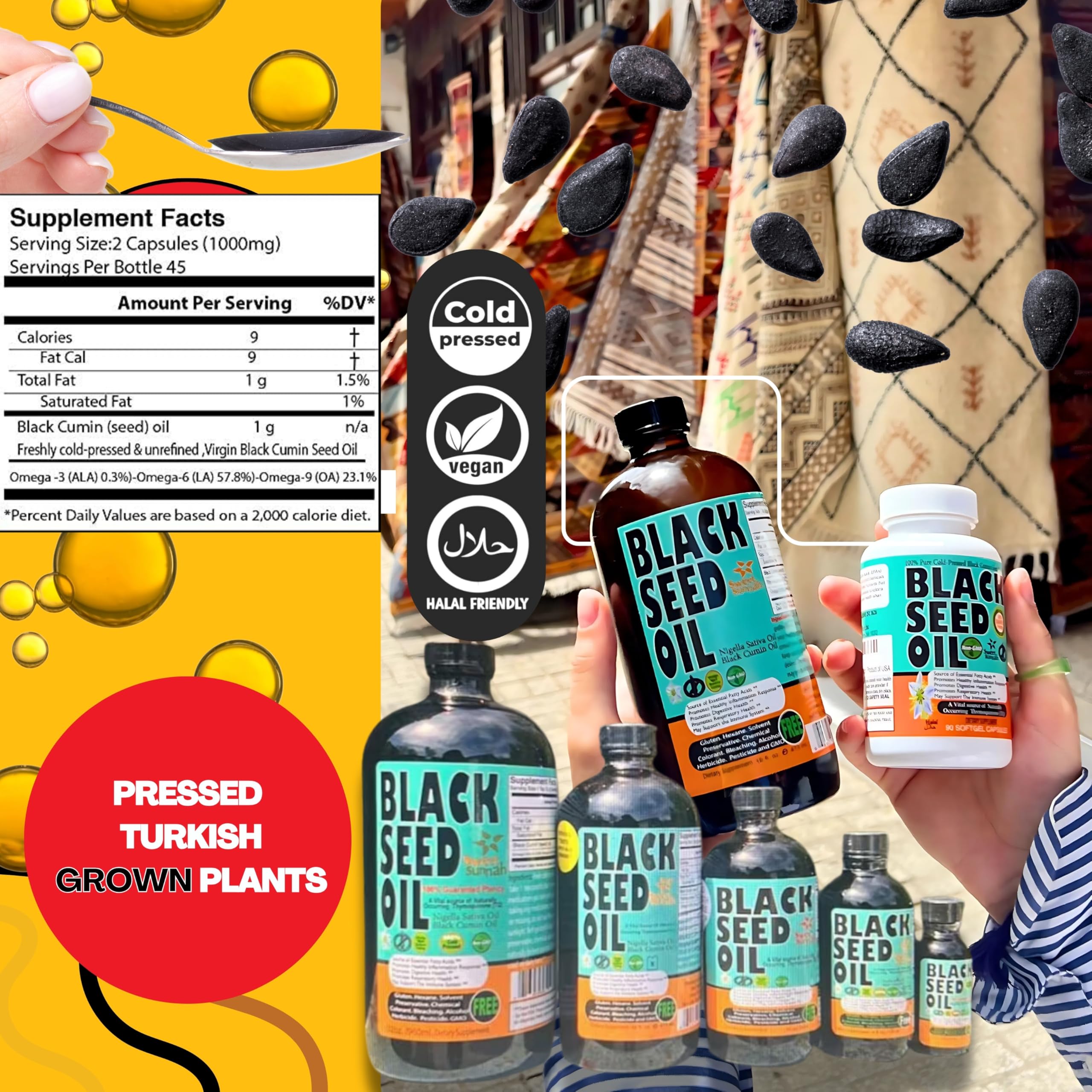 Sweet Sunnah lab-tested seal—USA-manufactured purity assurance.