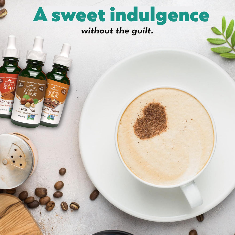 SweetLeaf Steviaclear drops added to a cup of coffee