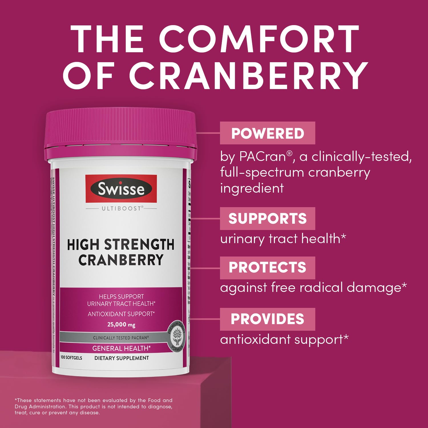 PACran cranberry extract label close-up