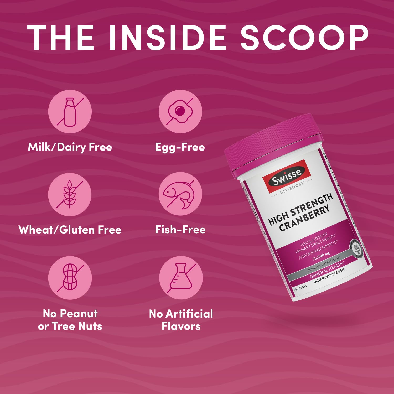 Supplement facts panel of Swisse Cranberry Pills