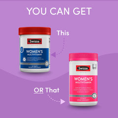 Close-up of Swisse women's multivitamin tablets