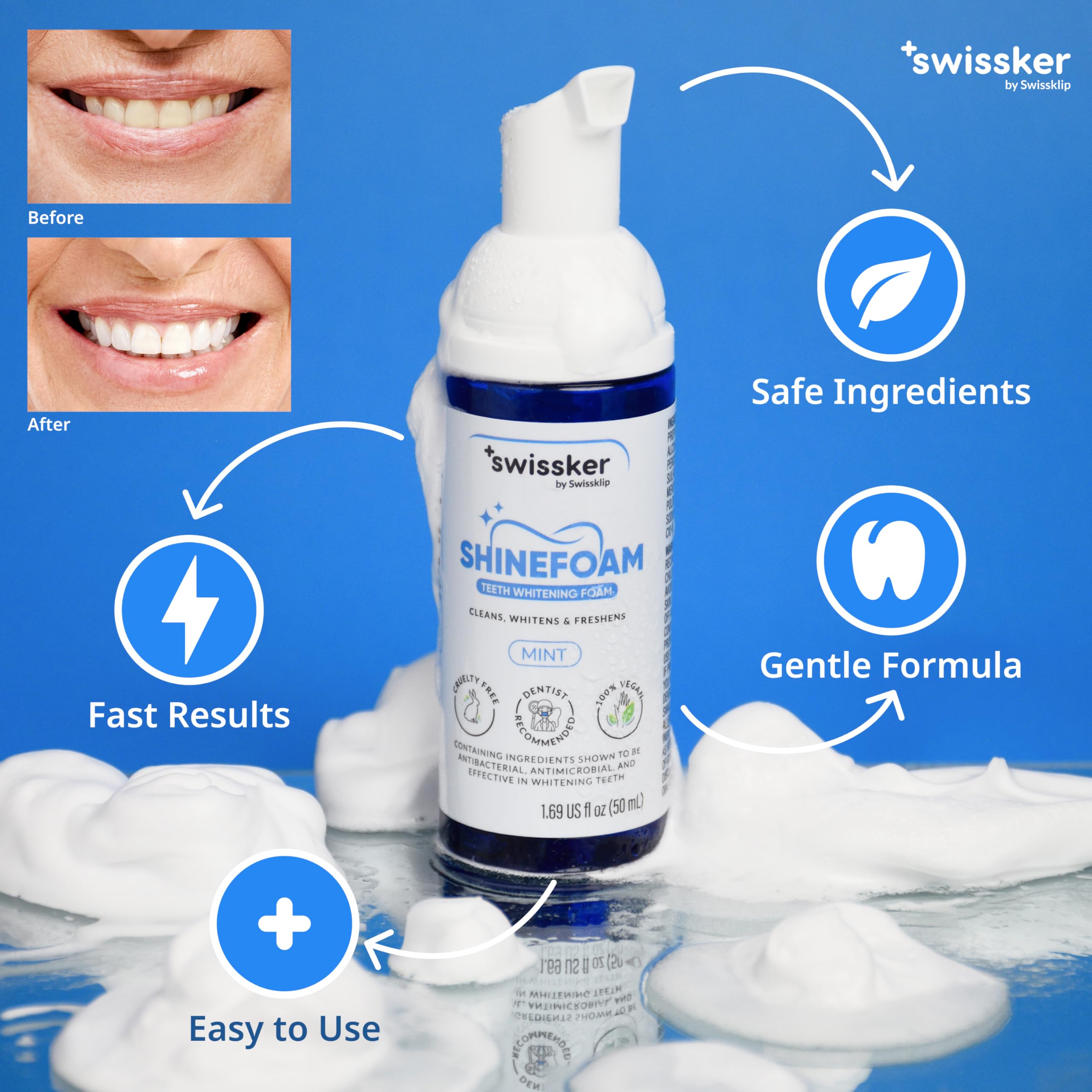 Microbubble whitening action of ShineFoam