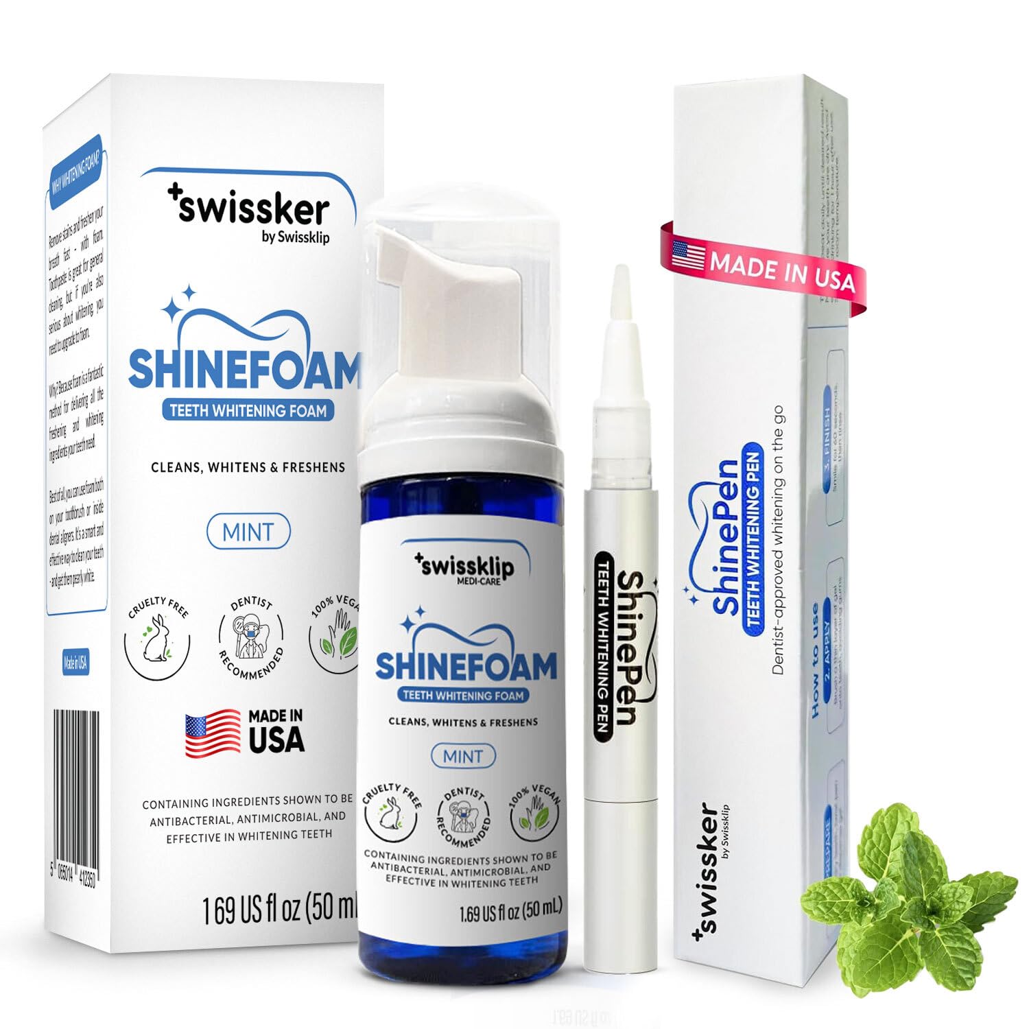 Swissklip Teeth Whitening Foam bottle