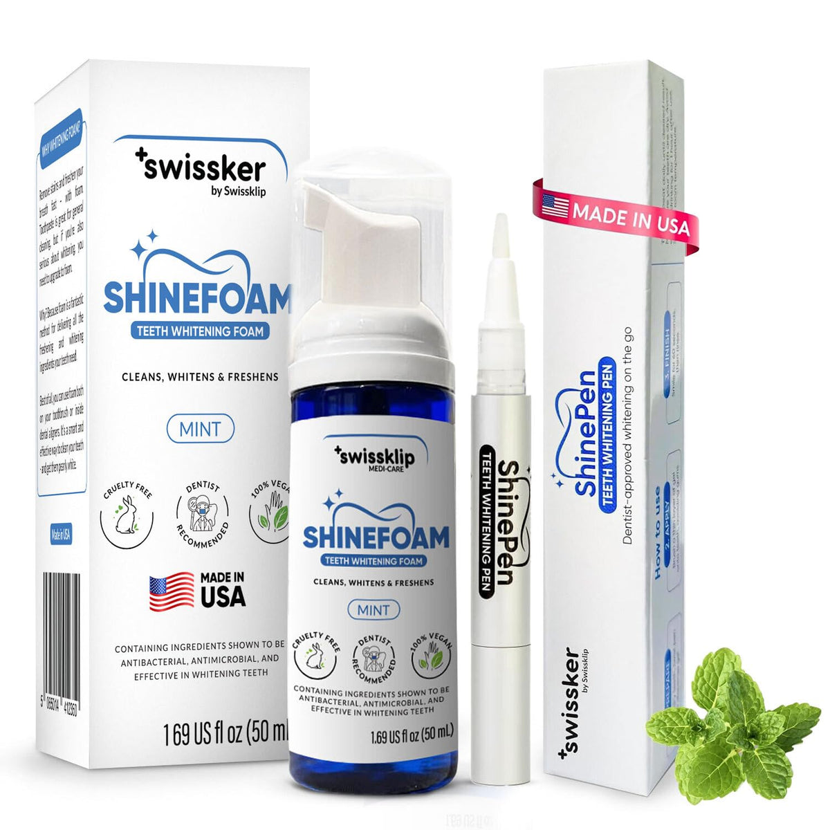 Swissklip Teeth Whitening Foam bottle