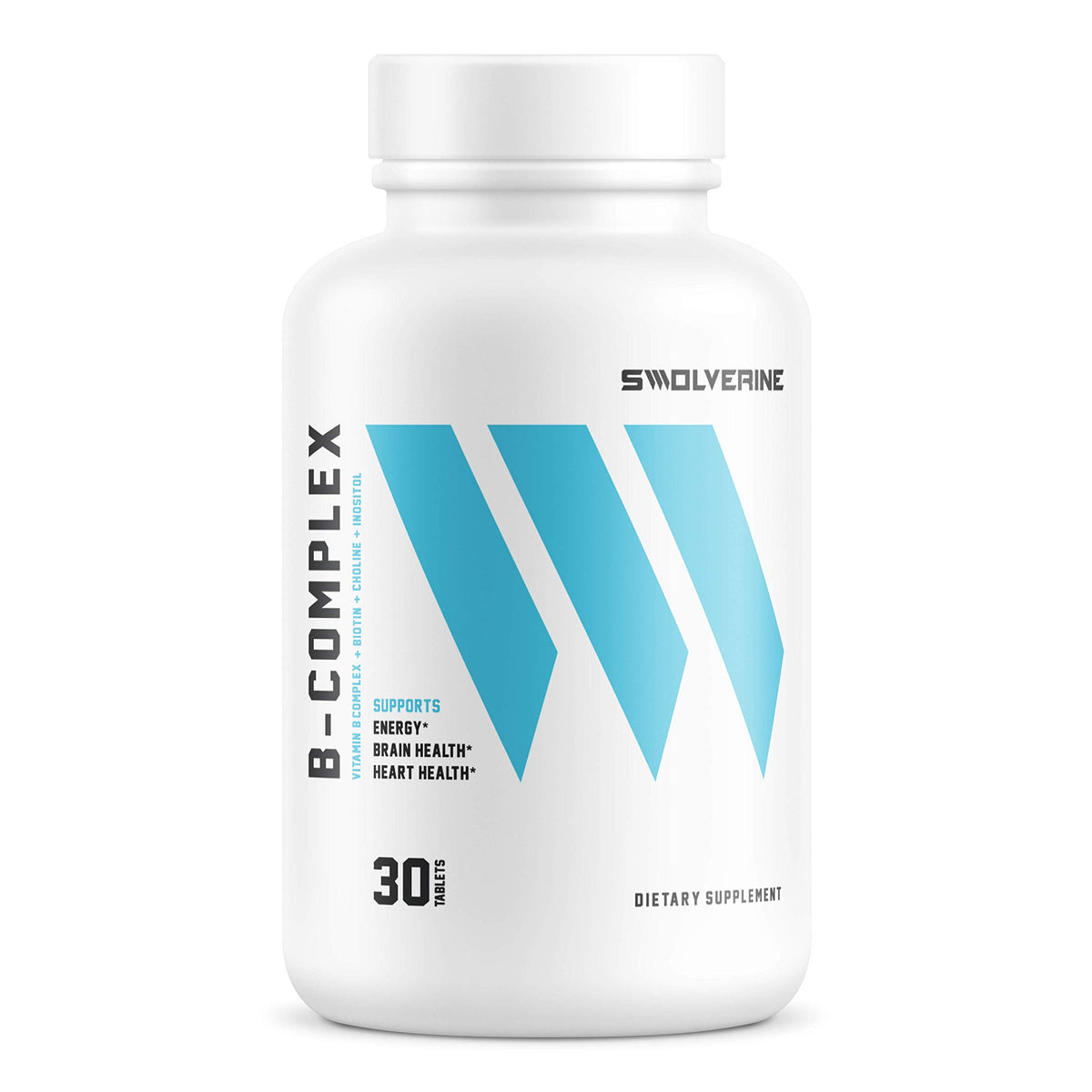 Swolverine B-Vitamin Complex bottle on white background