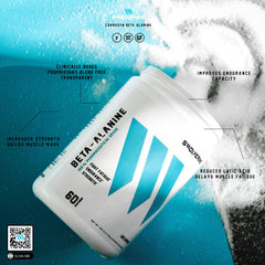 Scoop of Swolverine Beta-Alanine powder for a serving