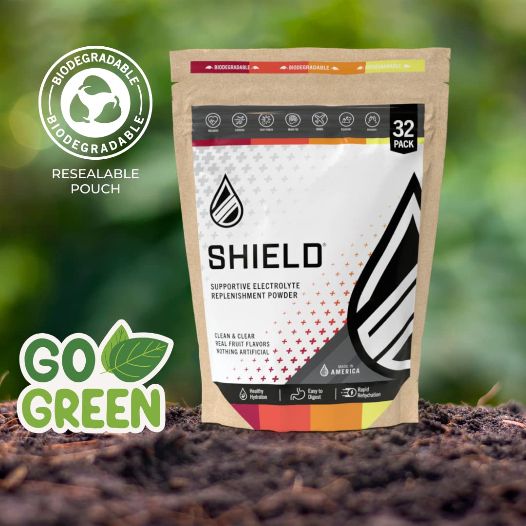 SWORD PERFORMANCE Shield orange flavor packet dissolving offers citrus lift during workouts.