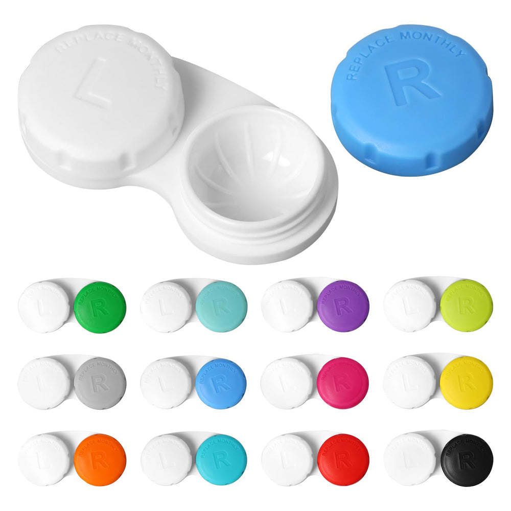Syaonrst 12 piece color contact lens case set in a row