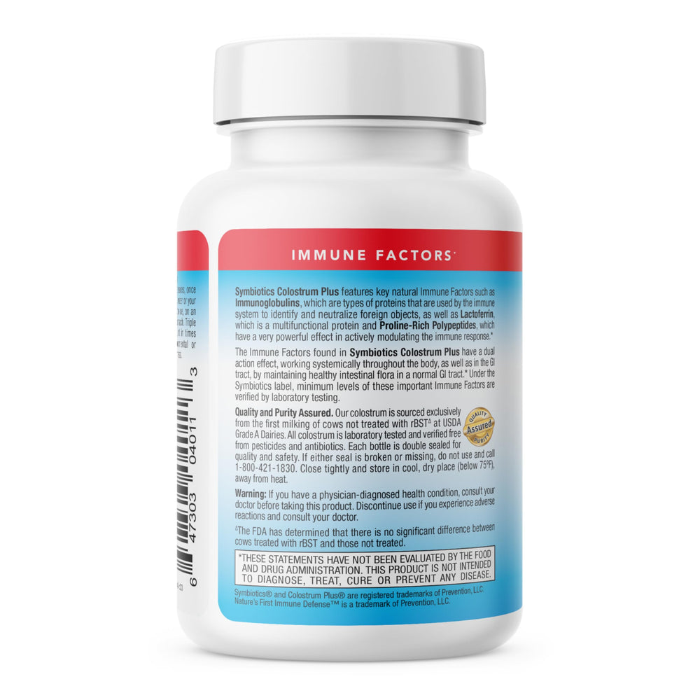 25% IgG antibodies highlighted on label of Symbiotics Colostrum