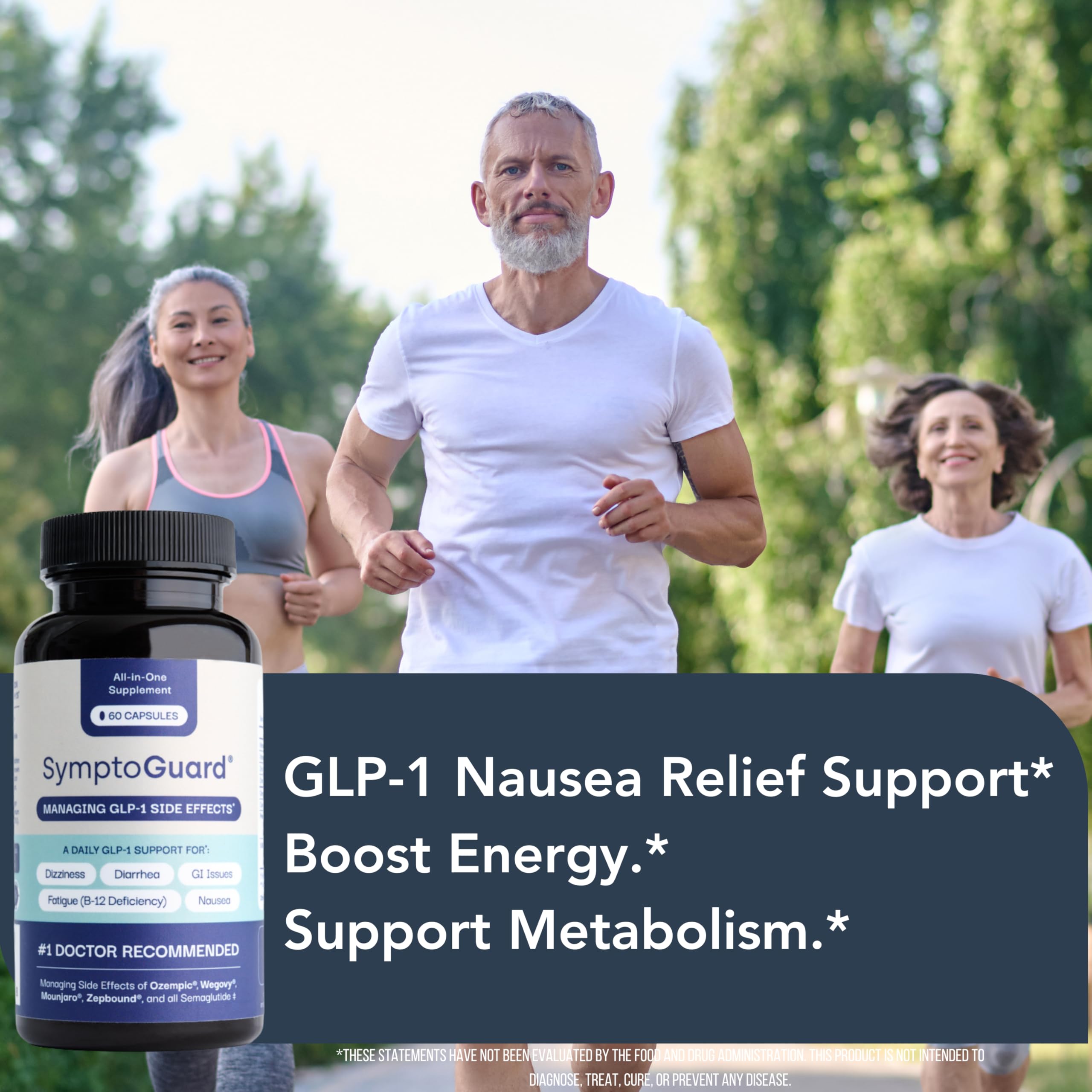 Graphic representing energy and metabolism support from GLP-1 supplement