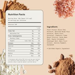 Synchro Genesis packaging label emphasizes clean ingredients and transparent sourcing for health-conscious shoppers.