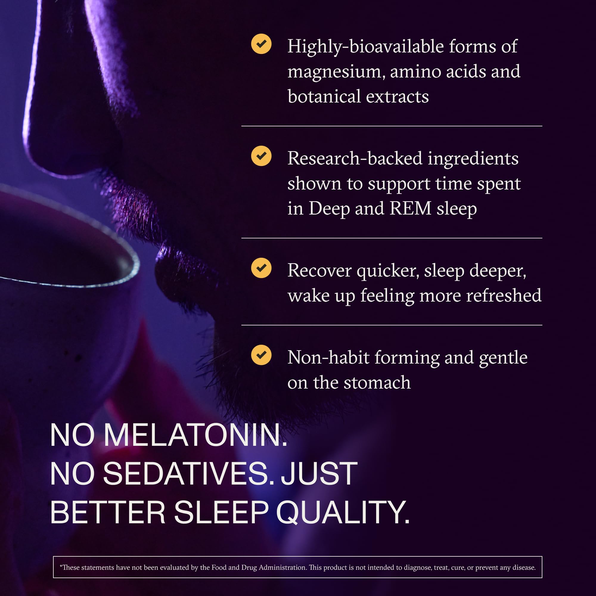 Relaxed adult ready for bed