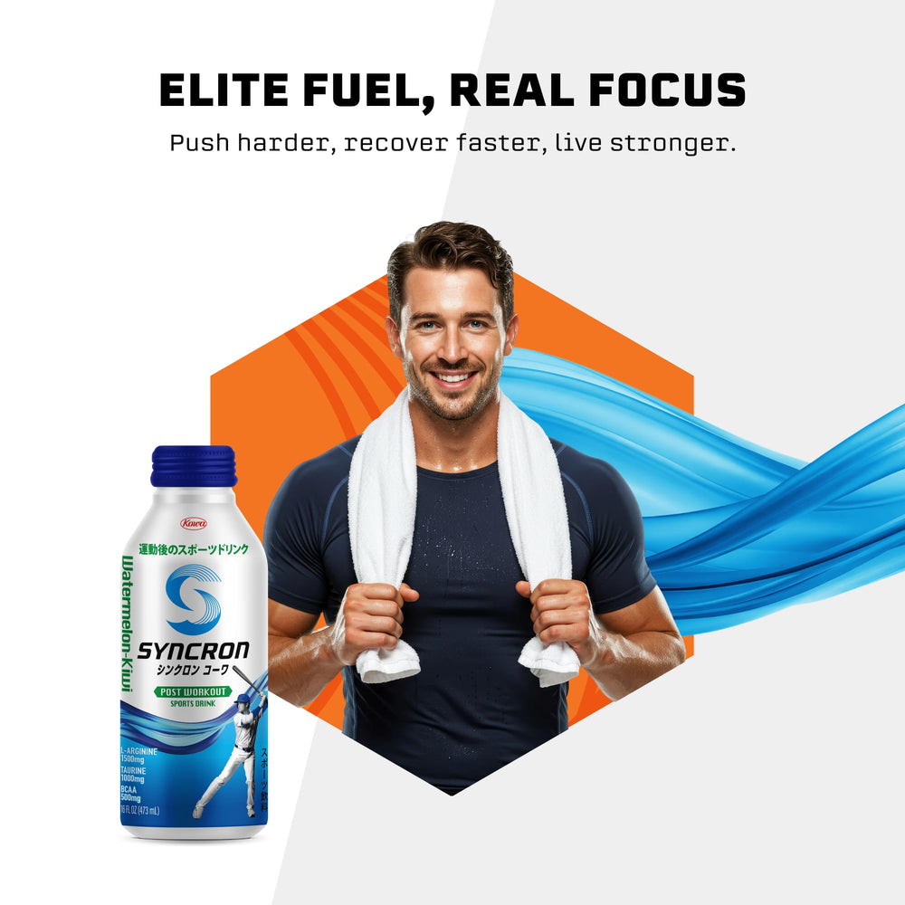 Syncron sugar-free electrolyte formula for clear, natural post-exercise refreshment