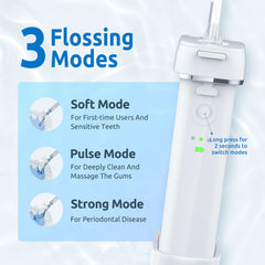Compact travel-friendly water flosser with USB charging
