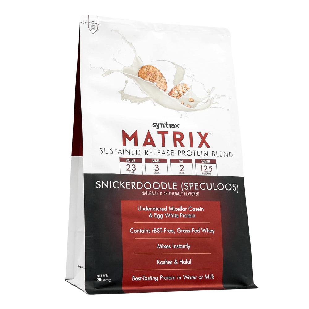 Syntrax Matrix Snickerdoodle 2 lb back nutrition panel