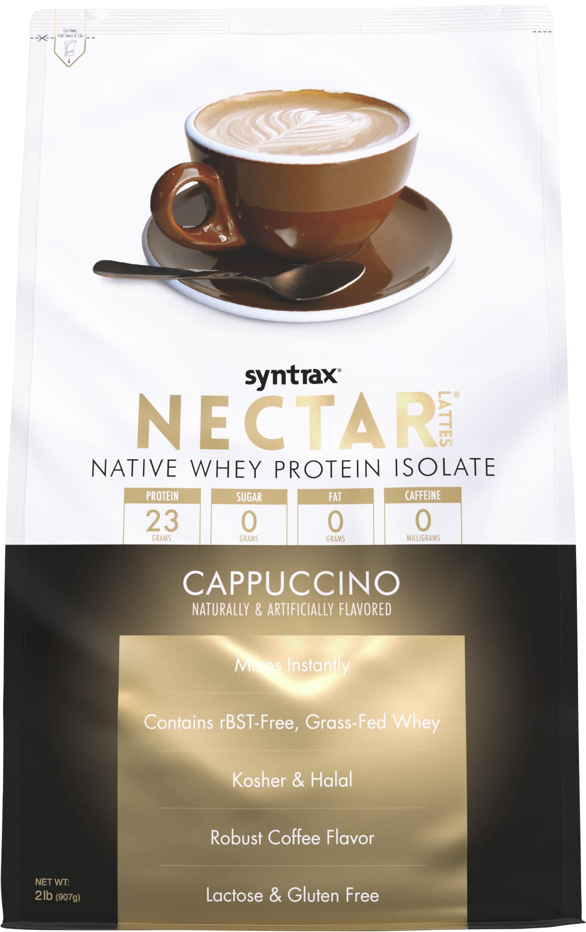 Syntrax Nectar Lattes cappuccino can for a coffee-flavored protein boost anytime