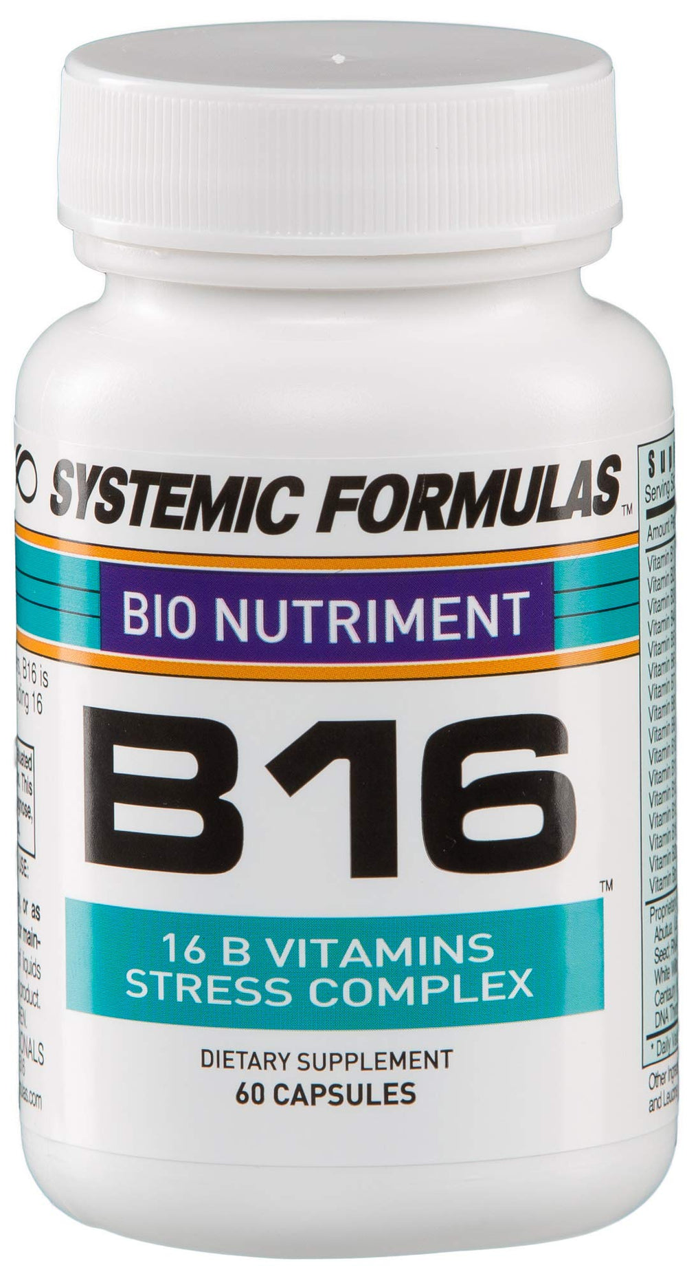 Systemic Formulas 115-16B Stress Complex bottle label