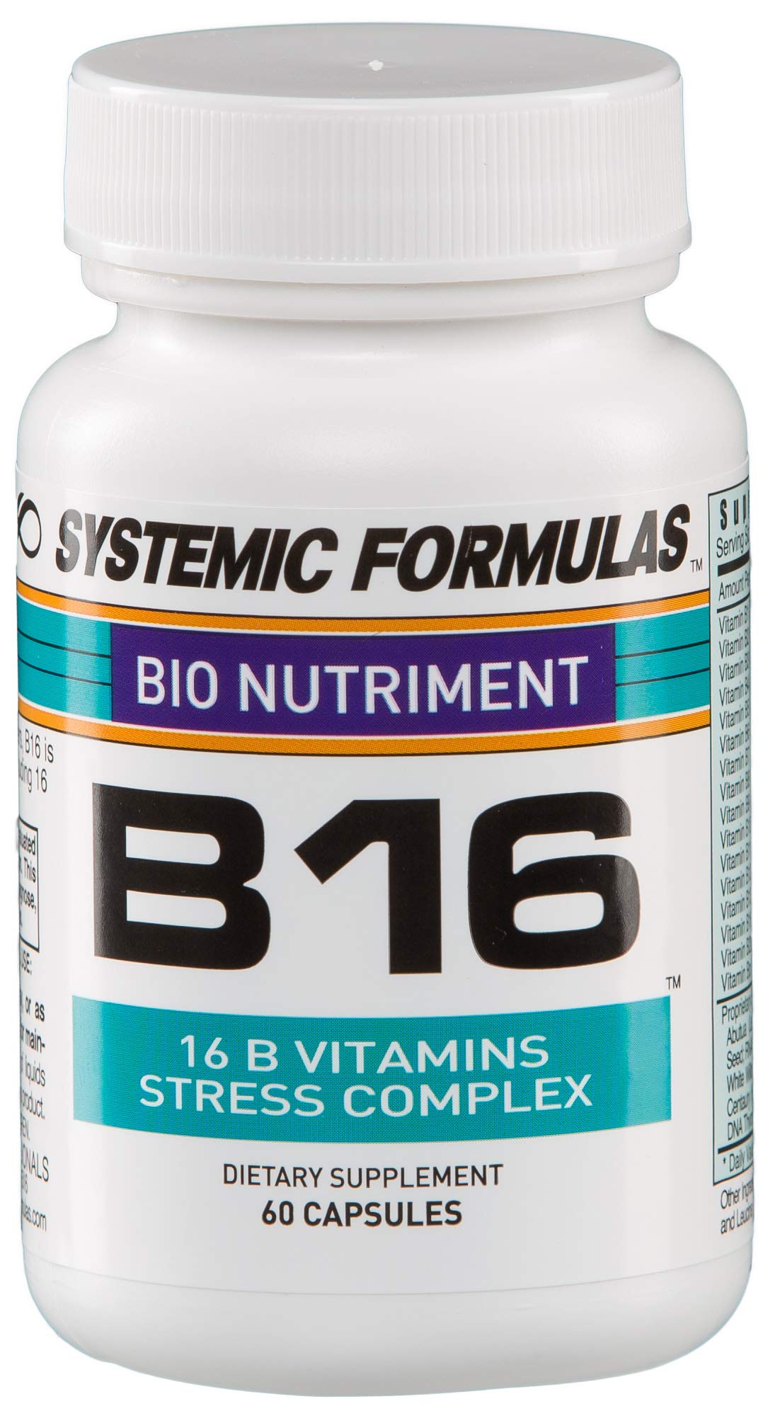 Systemic Formulas 115-16B Stress Complex bottle label