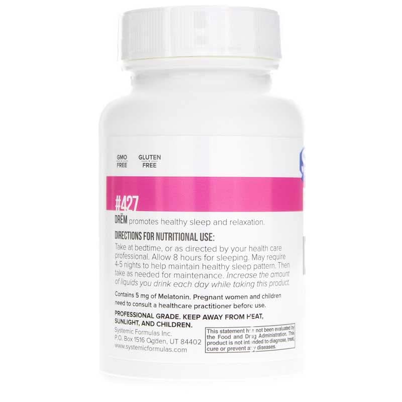 Diagram of melatonin metabolism and sleep support elements in DReM