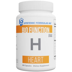 Systemic Formulas 44 H Heart bottle with label displayed