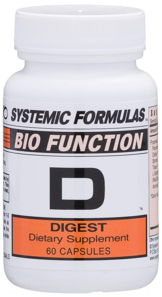 Bottle of Systemic Formulas D - Digest