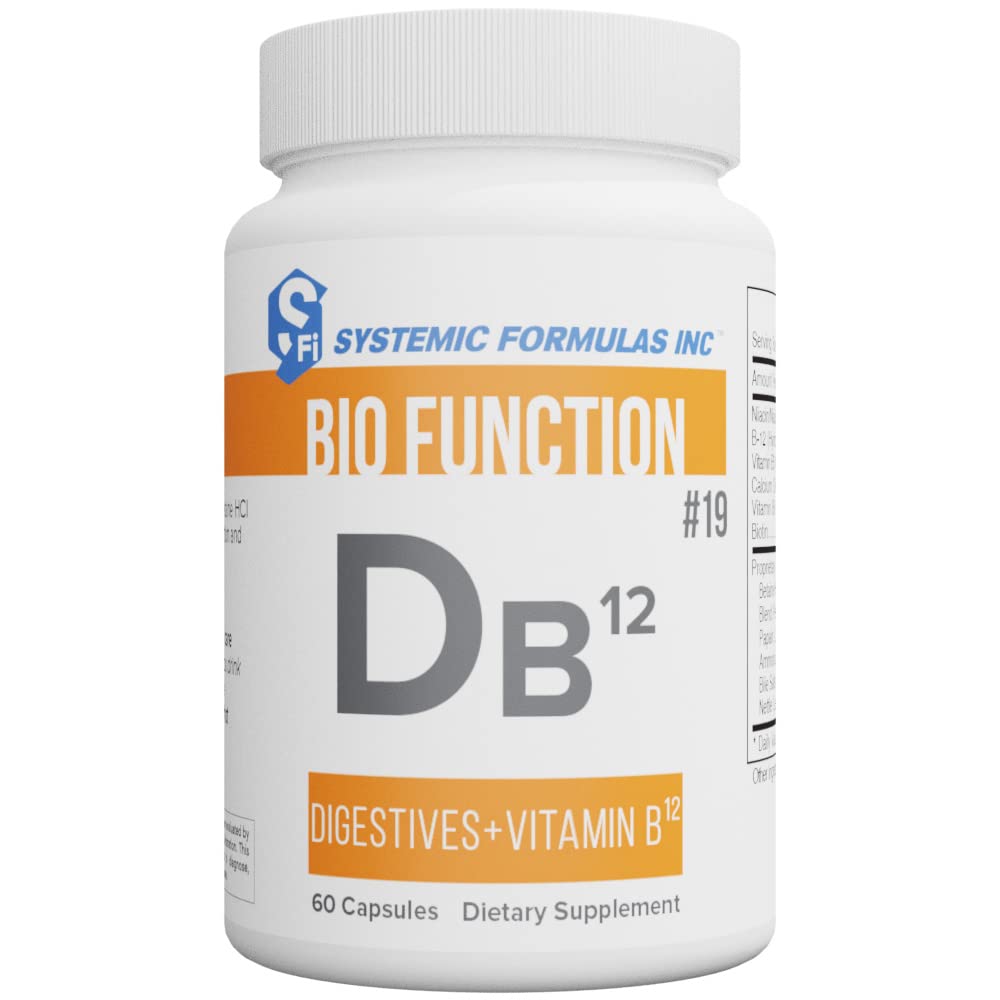 Systemic Formulas DB12 Digest VIT. B12 bottle on white background