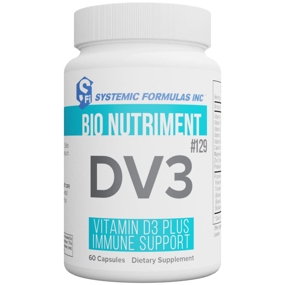 Systemic Formulas DV3 BioNutriment Vitamin D3 Plus Immune Support bottle label