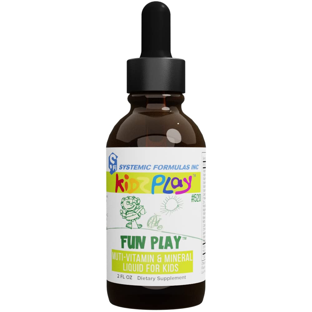 Systemic Formulas Fun Play bottle and Kidz Play packaging