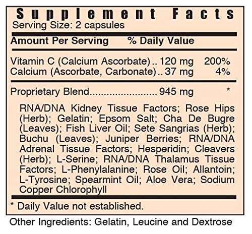 Close-up of Systemic Formulas K Kidney Bio Function #56 ingredients and packaging