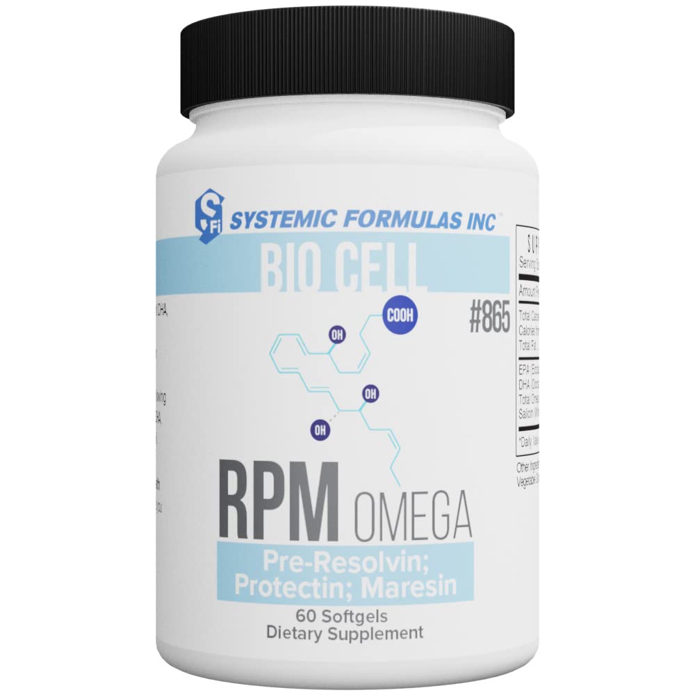 Systemic Formulas RPM Pre-Resolvin Protectin Maresin bottle with label