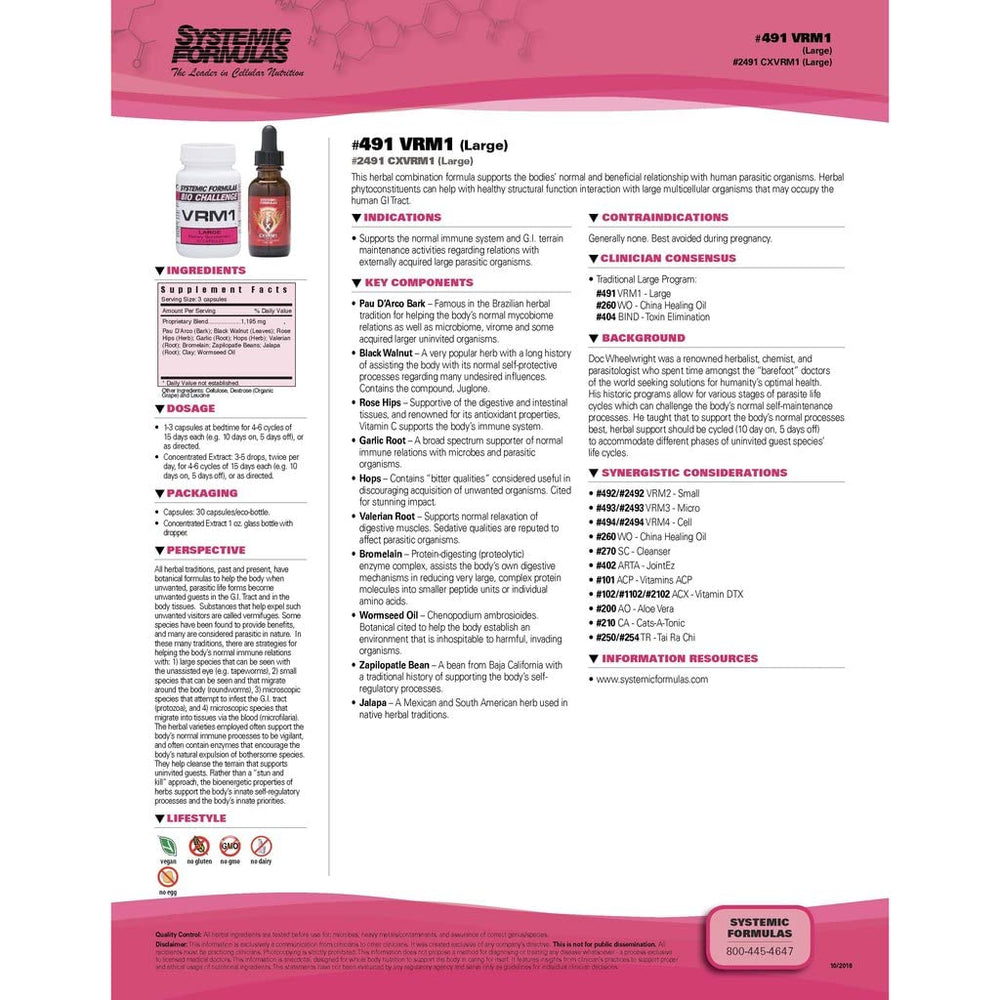 Close-up of garlic-flavored VRM1 oil