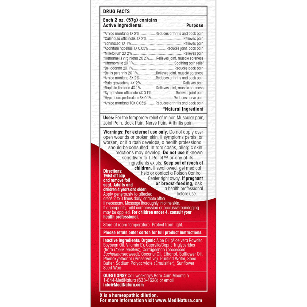 Topical cream providing back pain relief