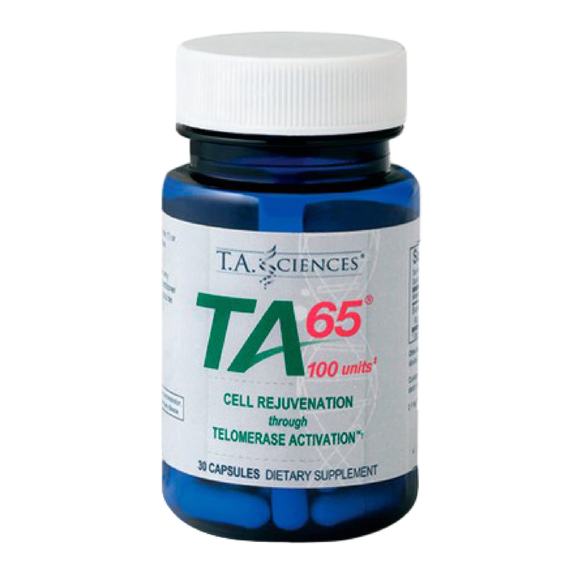 Close-up of TA-65 MD capsules