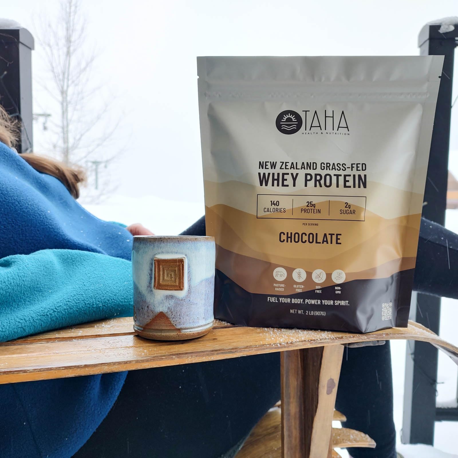 Versatile use stirred into oats or yogurt for protein boost.