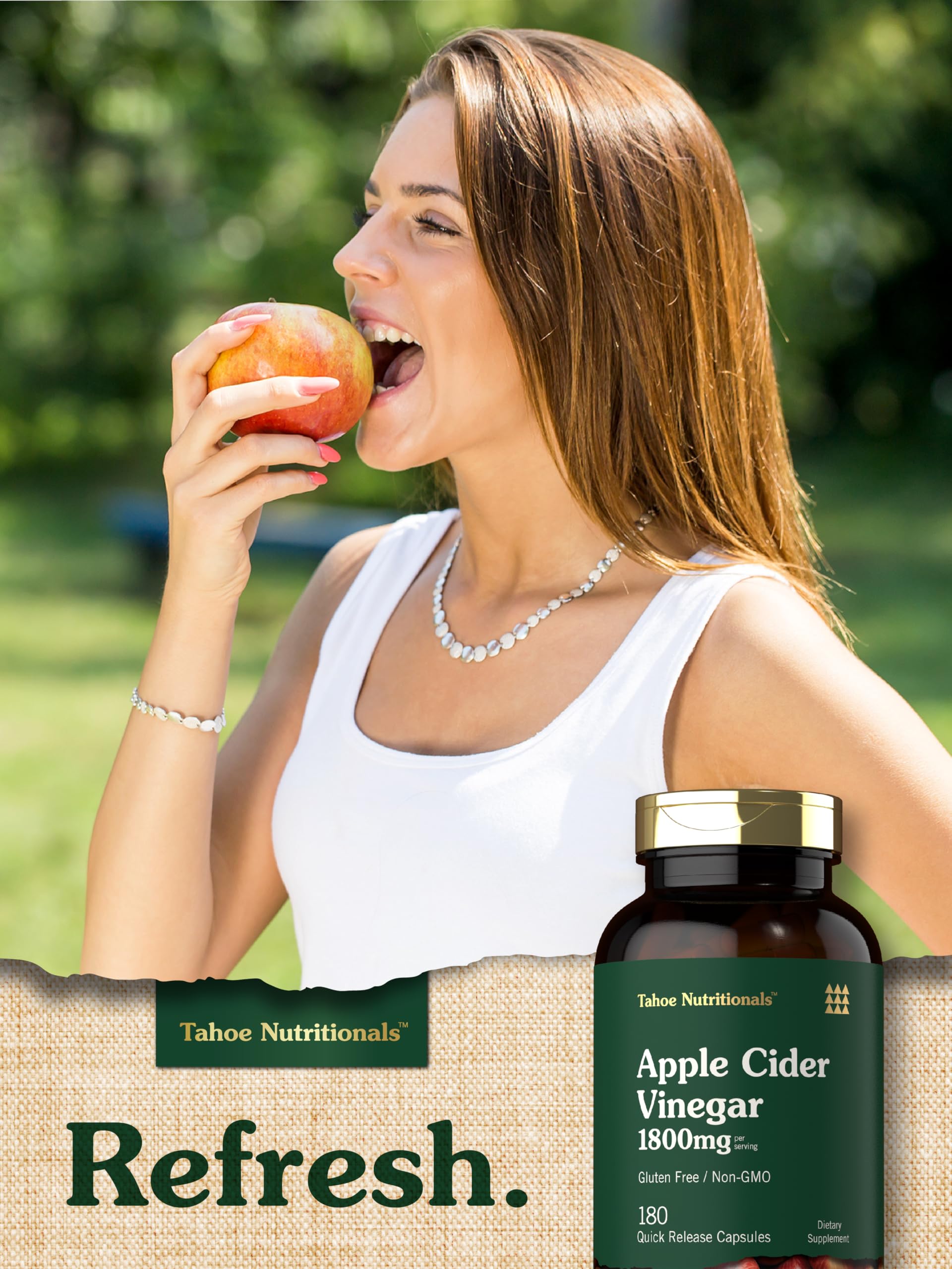 Tahoe Nutritionals gluten-free seal on AVC capsules packaging