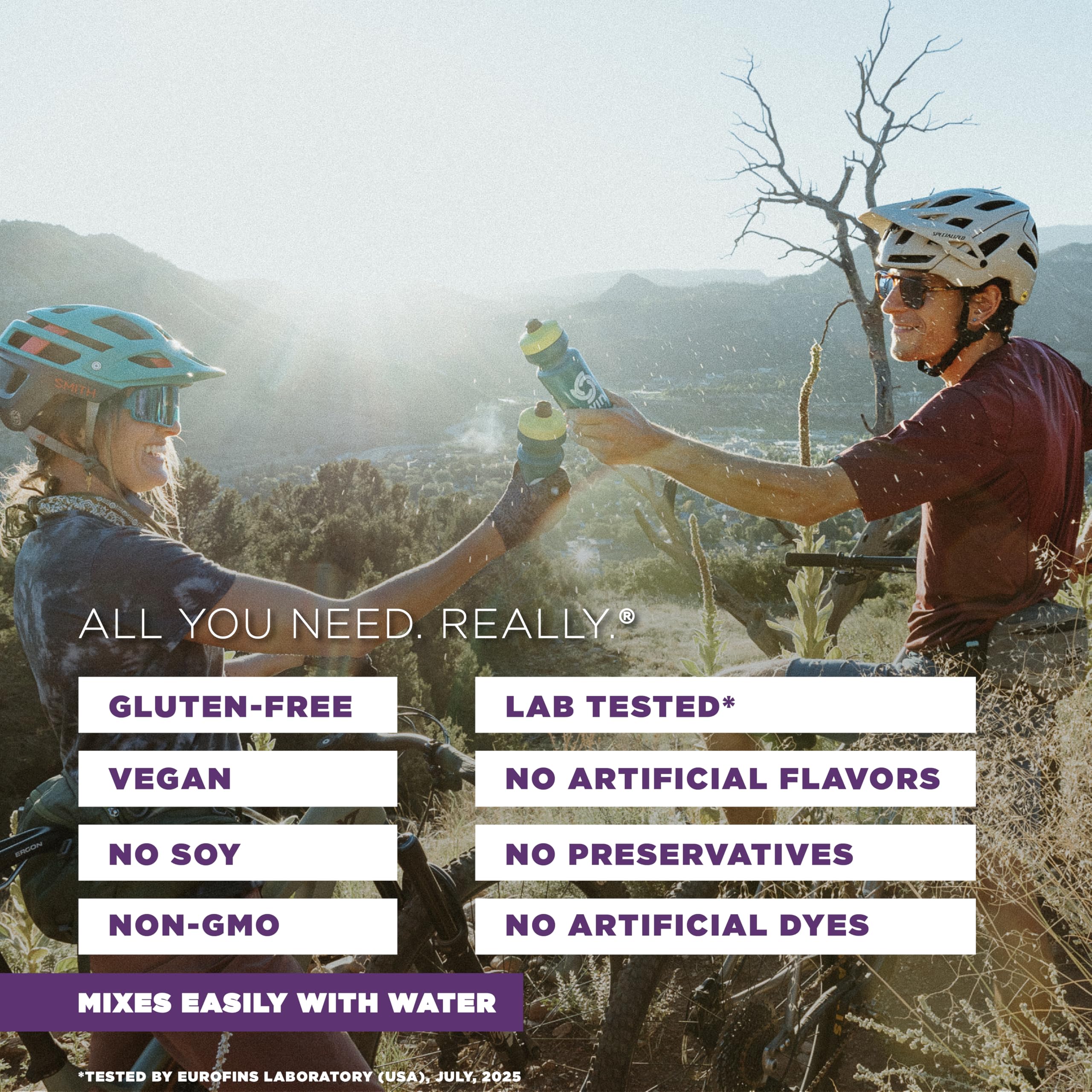 Tailwind Nutrition grab-and-go recovery mix salted caramel stick pack provides flavorful post-exercise refueling.